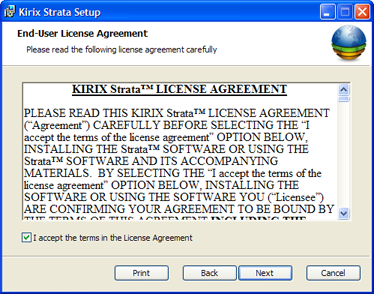 EULA Screen